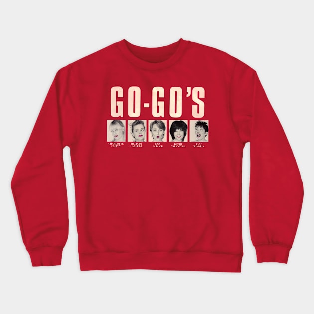 all members the go gos Crewneck Sweatshirt by Hsamal Gibran